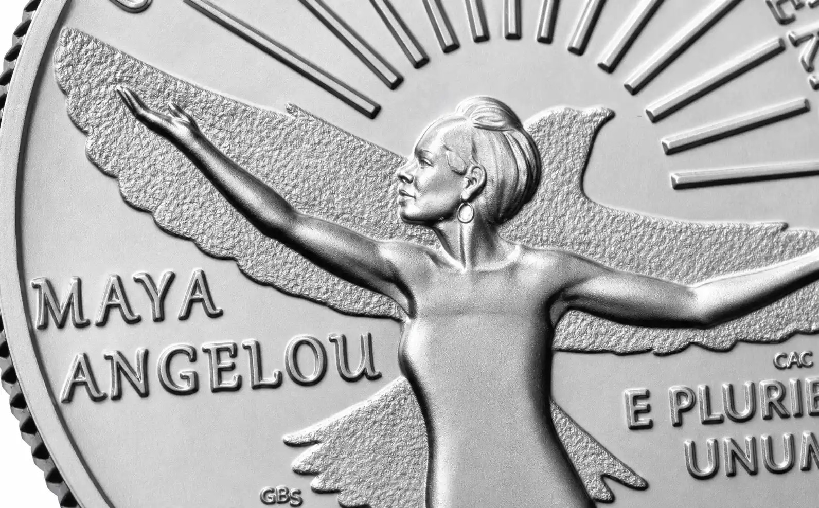 Macro close-up of quarter obverse focusing on facial profile